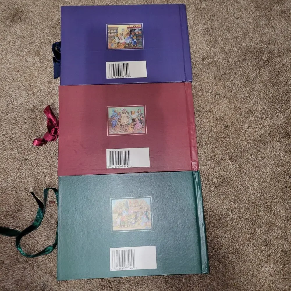 Teddy Bear Lovers‎ PHOTOGRAPH ALBUM Book SET Bow Closures With Sleeve Vintage